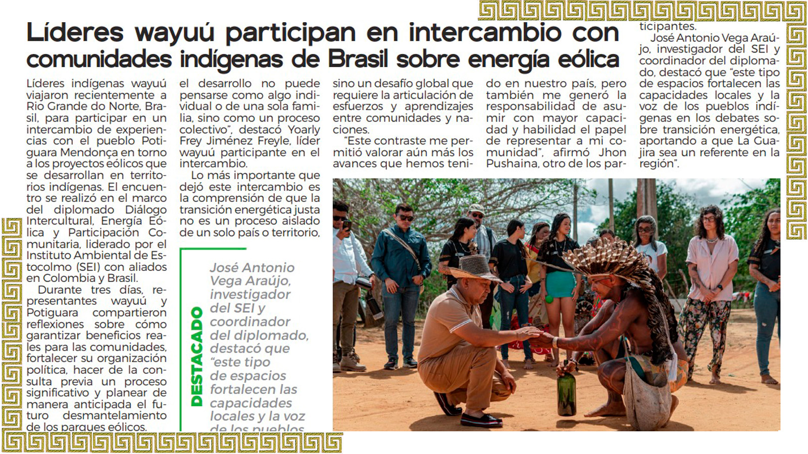 Orgullo Normalista: Líder wayúu y egresado del PFC participa en intercambio internacional sobre energía eólica